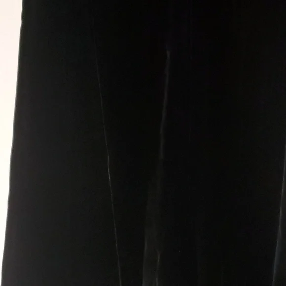 Vintage Wimpfheimer & Bro 50/60s blk velvet dress silver braid trim Sz 16 - Picture 15 of 16